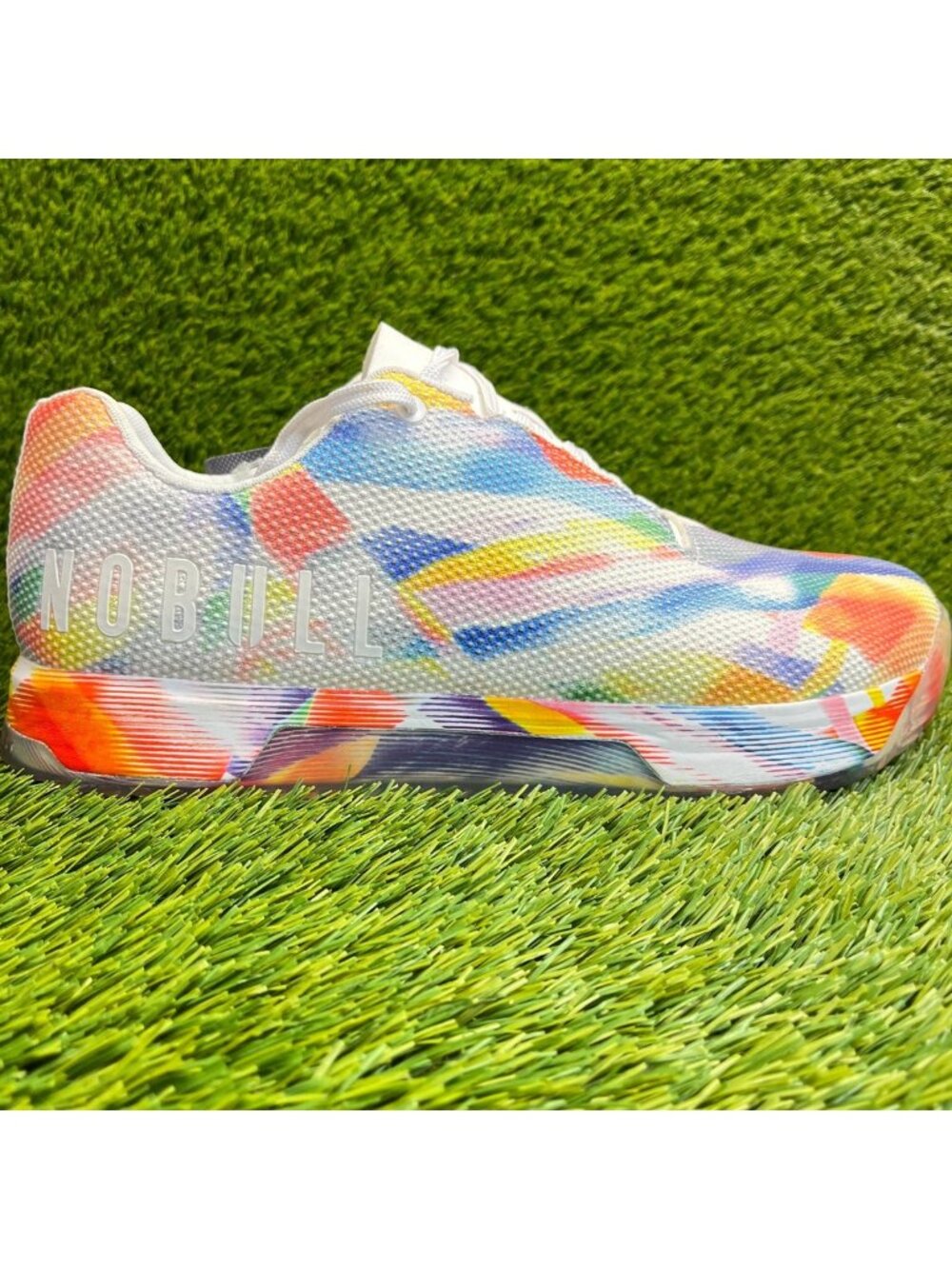Nobull Journey Pride Moves Mens Size 14 White Orange‎ Training Shoes Sneakers